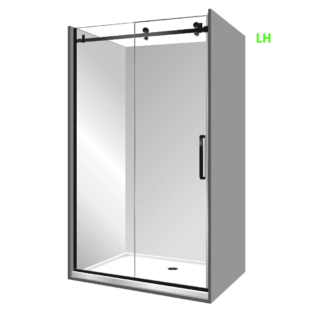 Black Premier Frameless Shower 1400×1000 – Symphony Showers