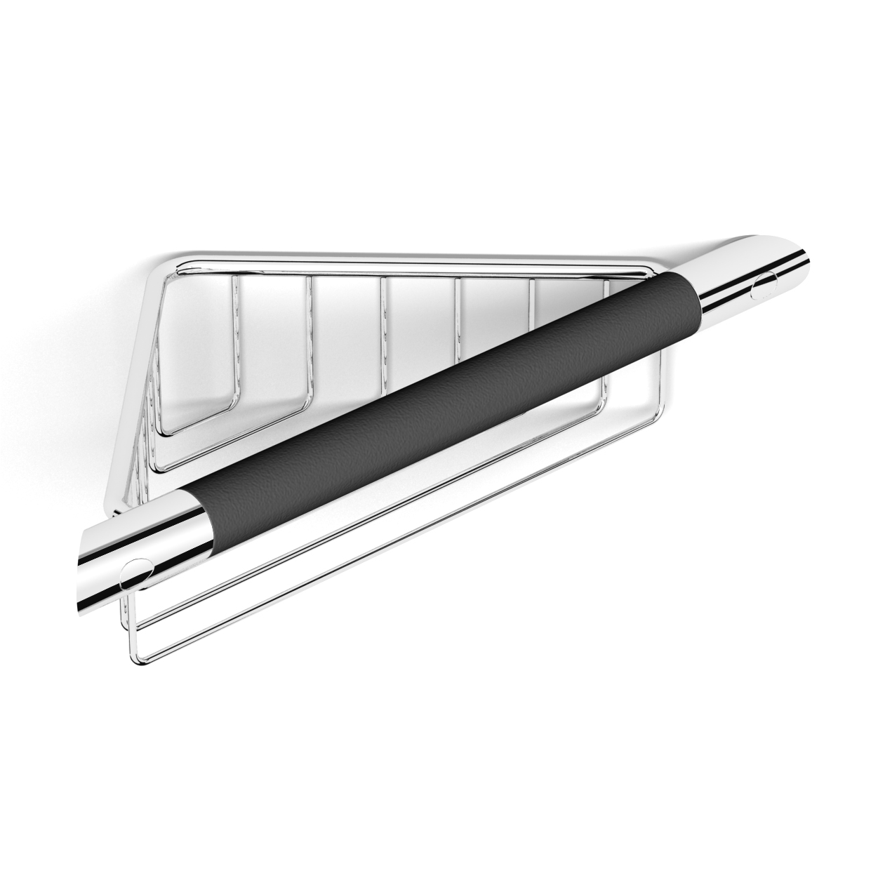 Corner Grab Bar With Basket Symphony Showers